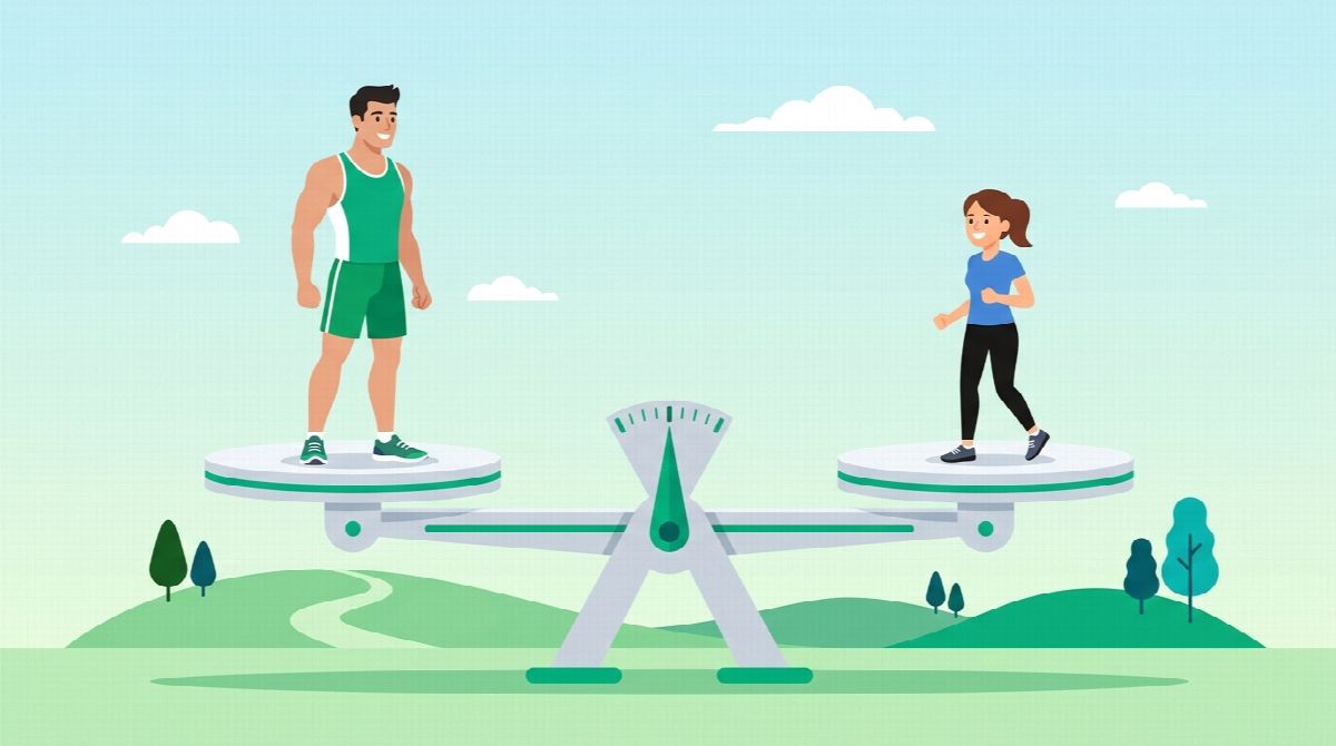 Balancing a fitness competition so different fitness levels can compete fairly